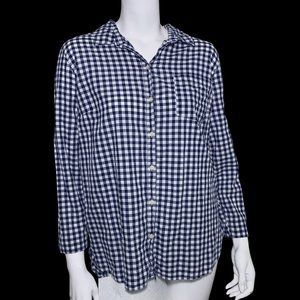 Old Navy Gingham Button Down Blouse